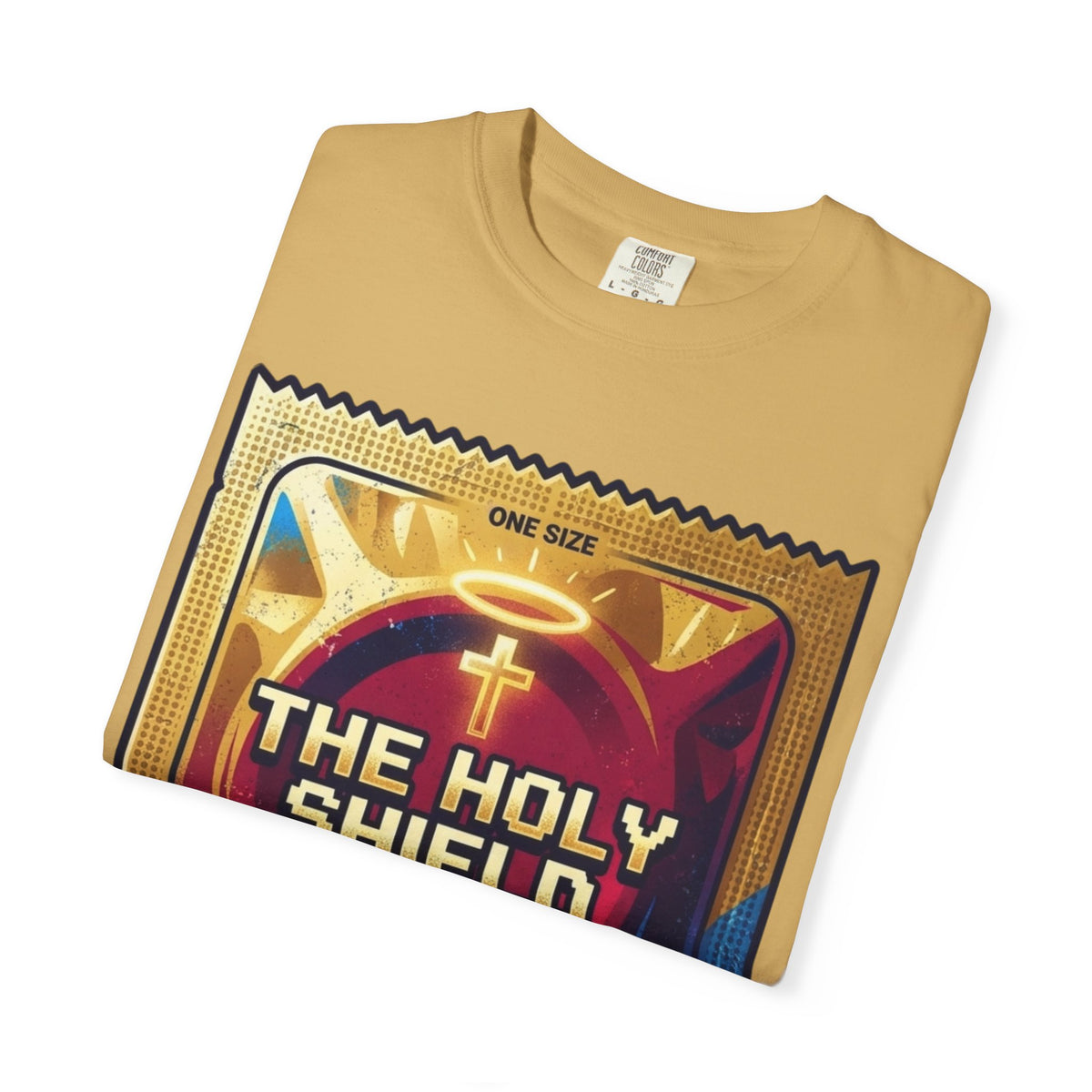 "Good Book Series The Holy Shield" Unisex Garment-Dyed Tee