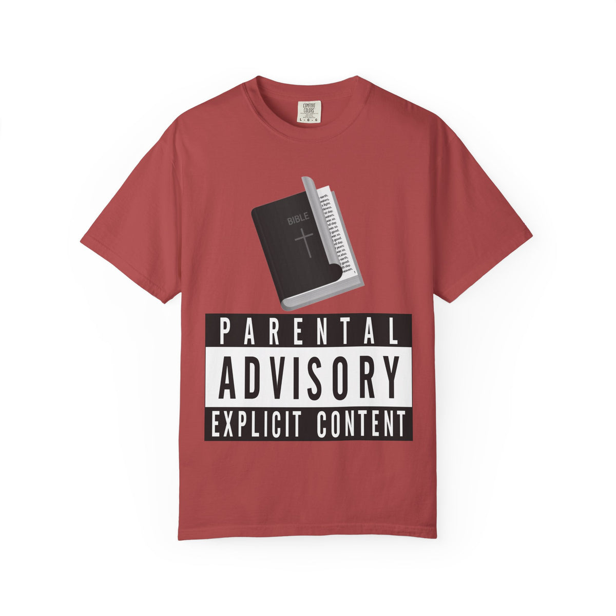 Color: Crimson | Rated R for Religious Unisex Garment-Dyed T-shirt