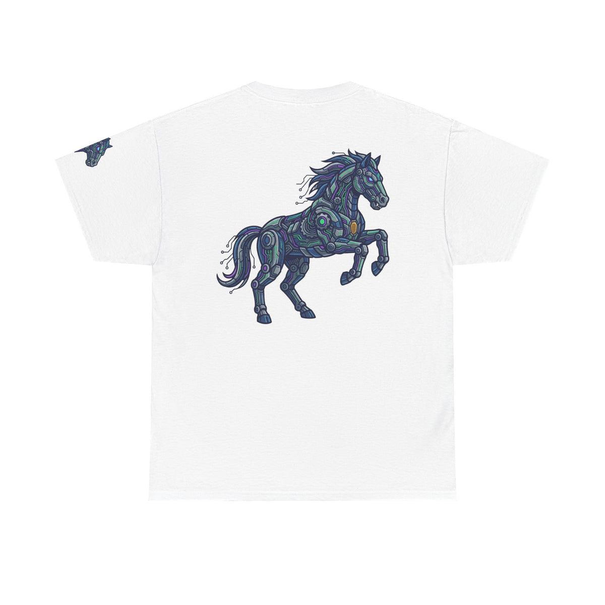 Color: White | Cyber Mustang Premium Graphic Tee