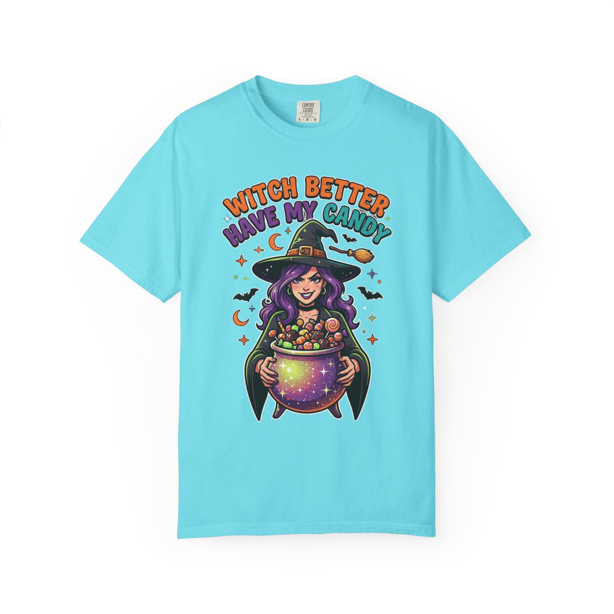 Color: Lagoon Blue | Witch Better Have My Candy Unisex Garment-Dyed Tee