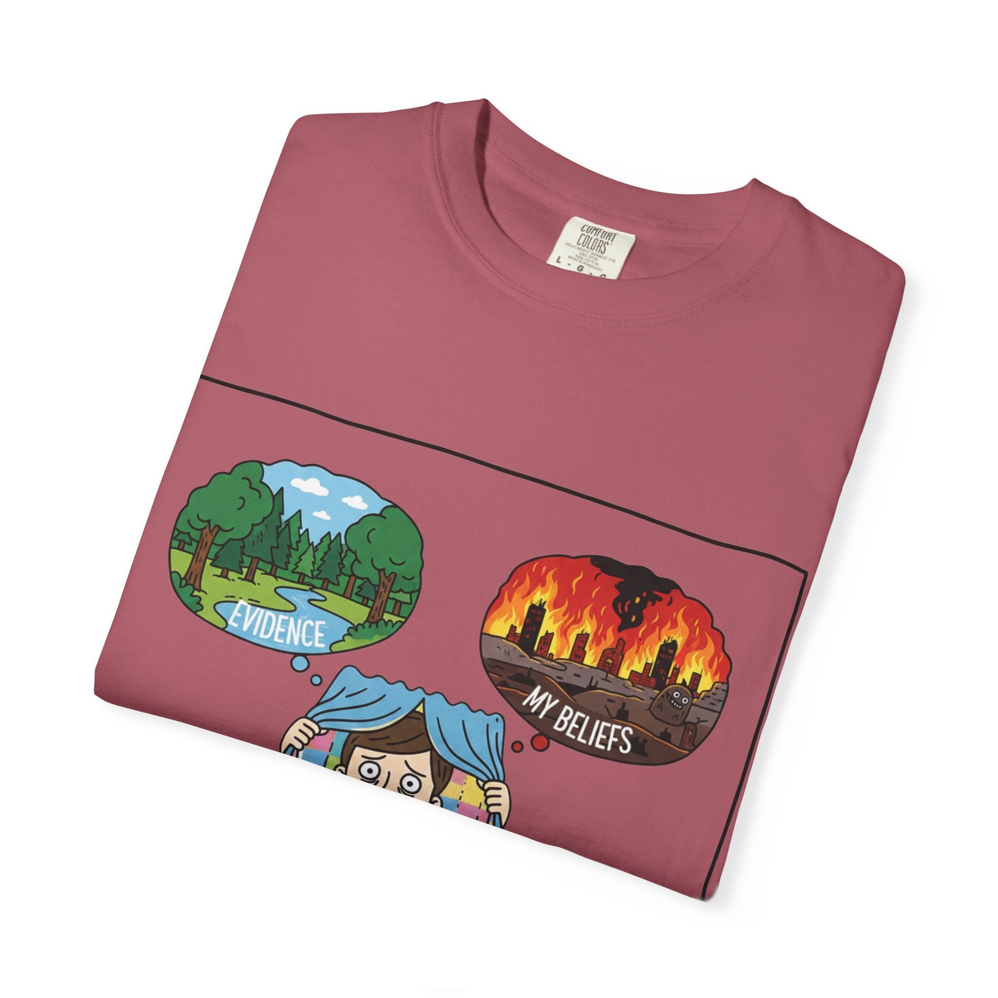 "My Cognitive Dissonance Is Showing" Unisex Garment-Dyed T-shirt