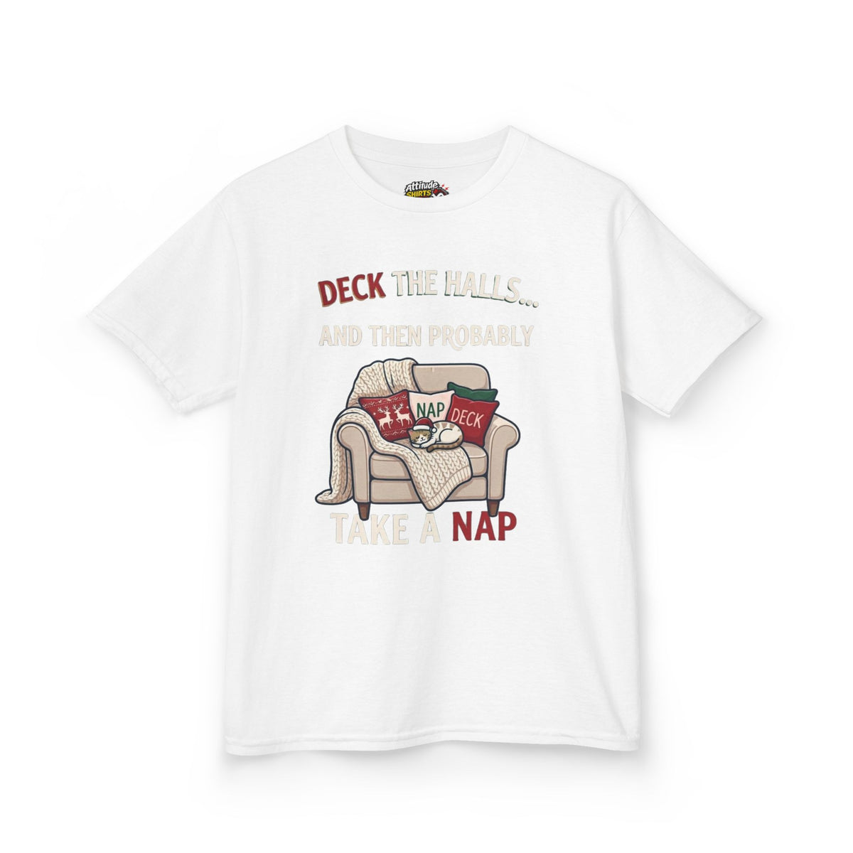 "Deck The Halls And Take A Nap" Kids Tee