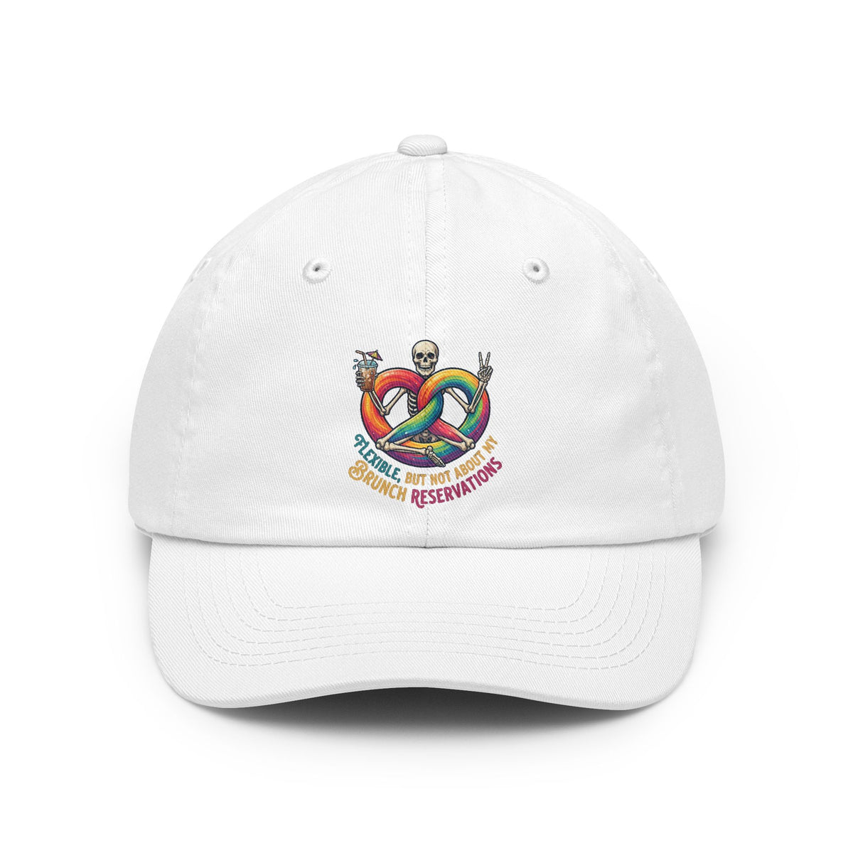 Color: White | Flexible But Not About Brunch Dad Hat