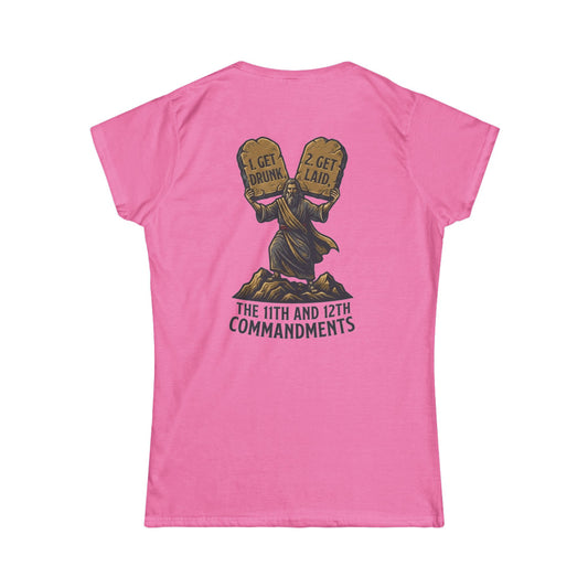 Color: Azalea | 11th and 12th Commandment Women's Tee