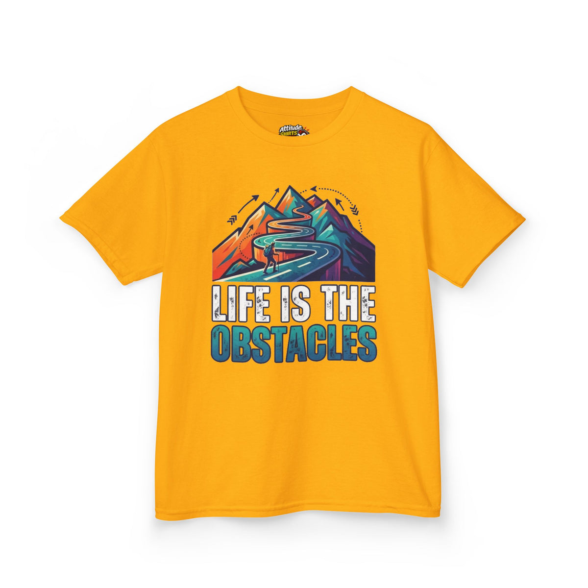 Color: Gold | Life Is The Obstacles Kids Tee