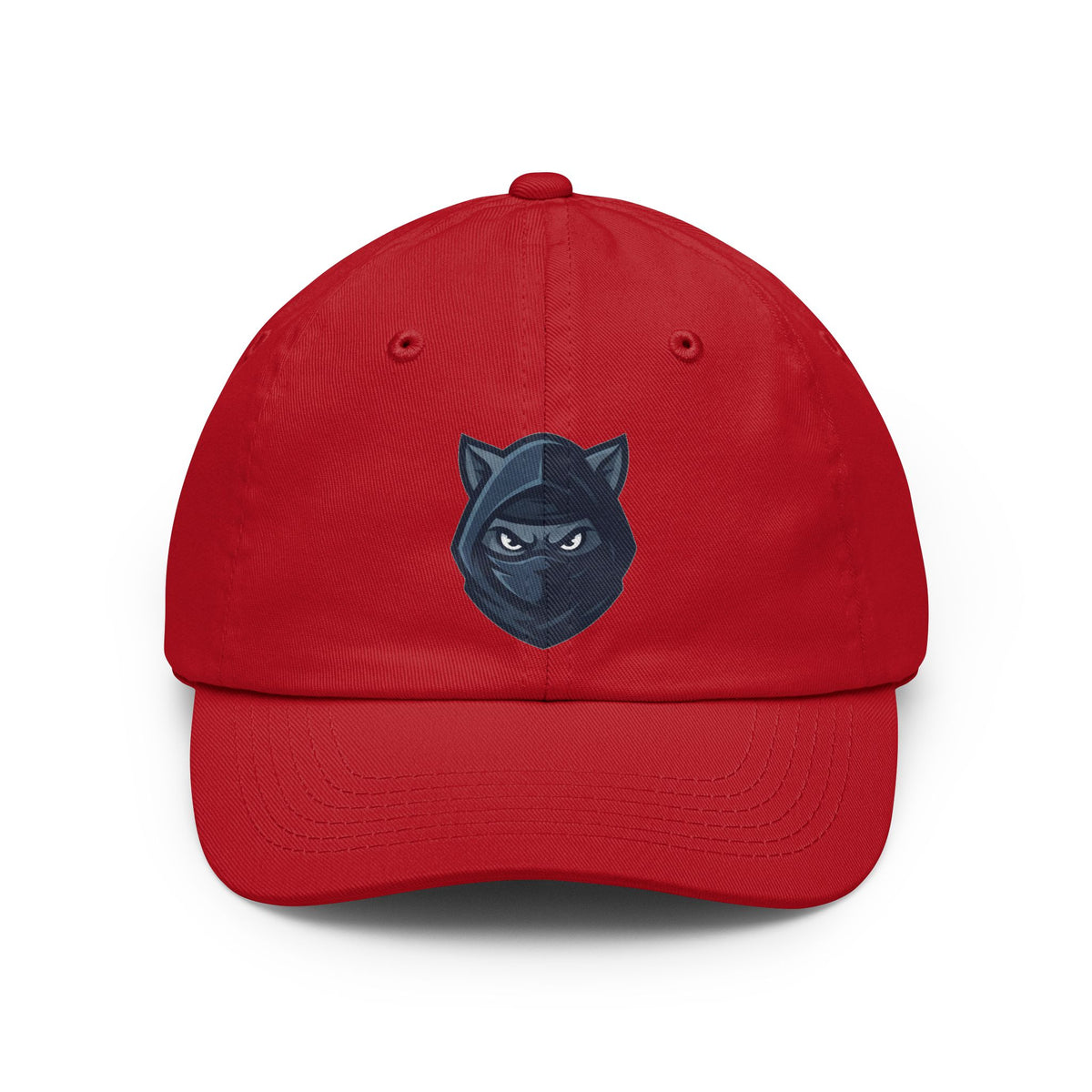 Color: Red | Ninja Cat Credible Dad Hat — Graphic