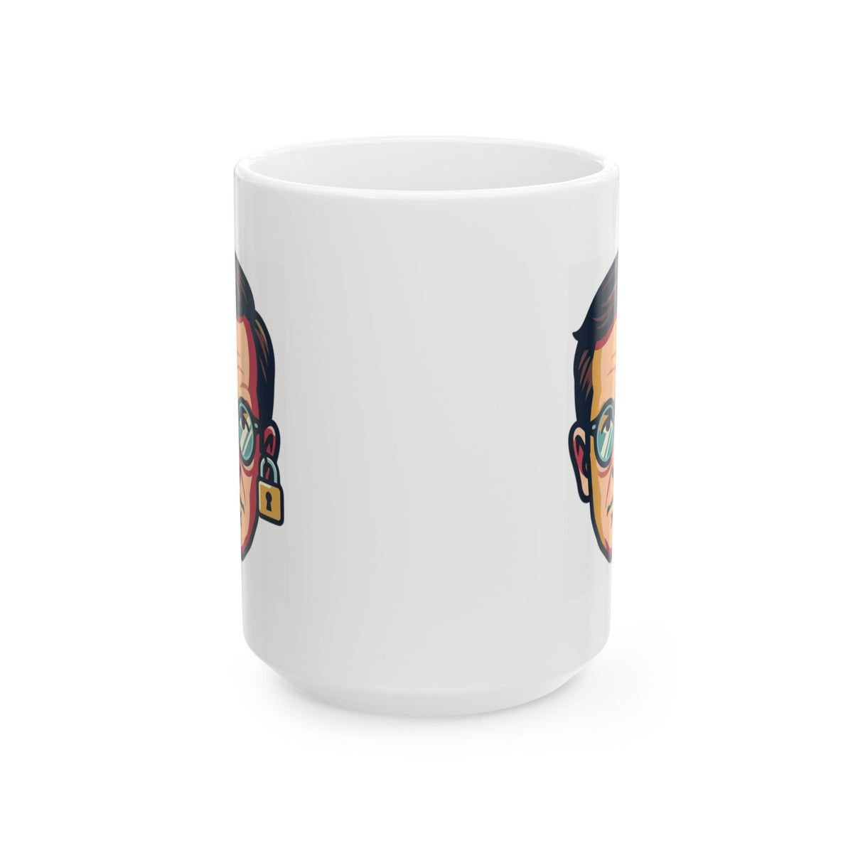 "Pentagon Locks Out The Check Signers" White Ceramic Mug — Graphic