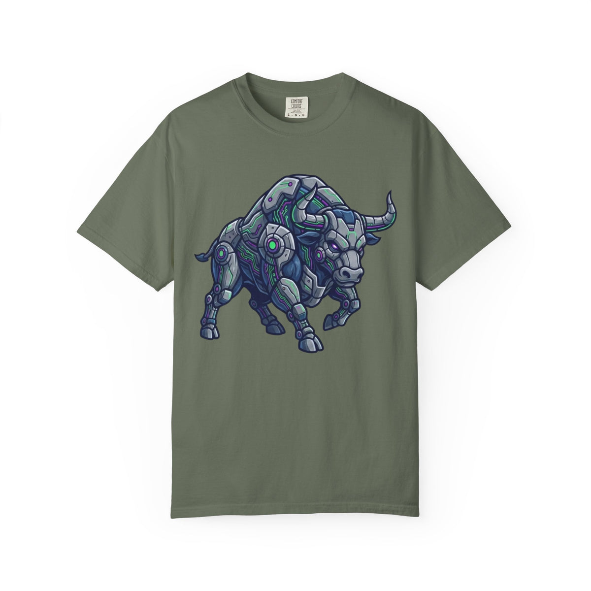 Color: Moss | Cyber Bull Unisex Garment-Dyed Tee