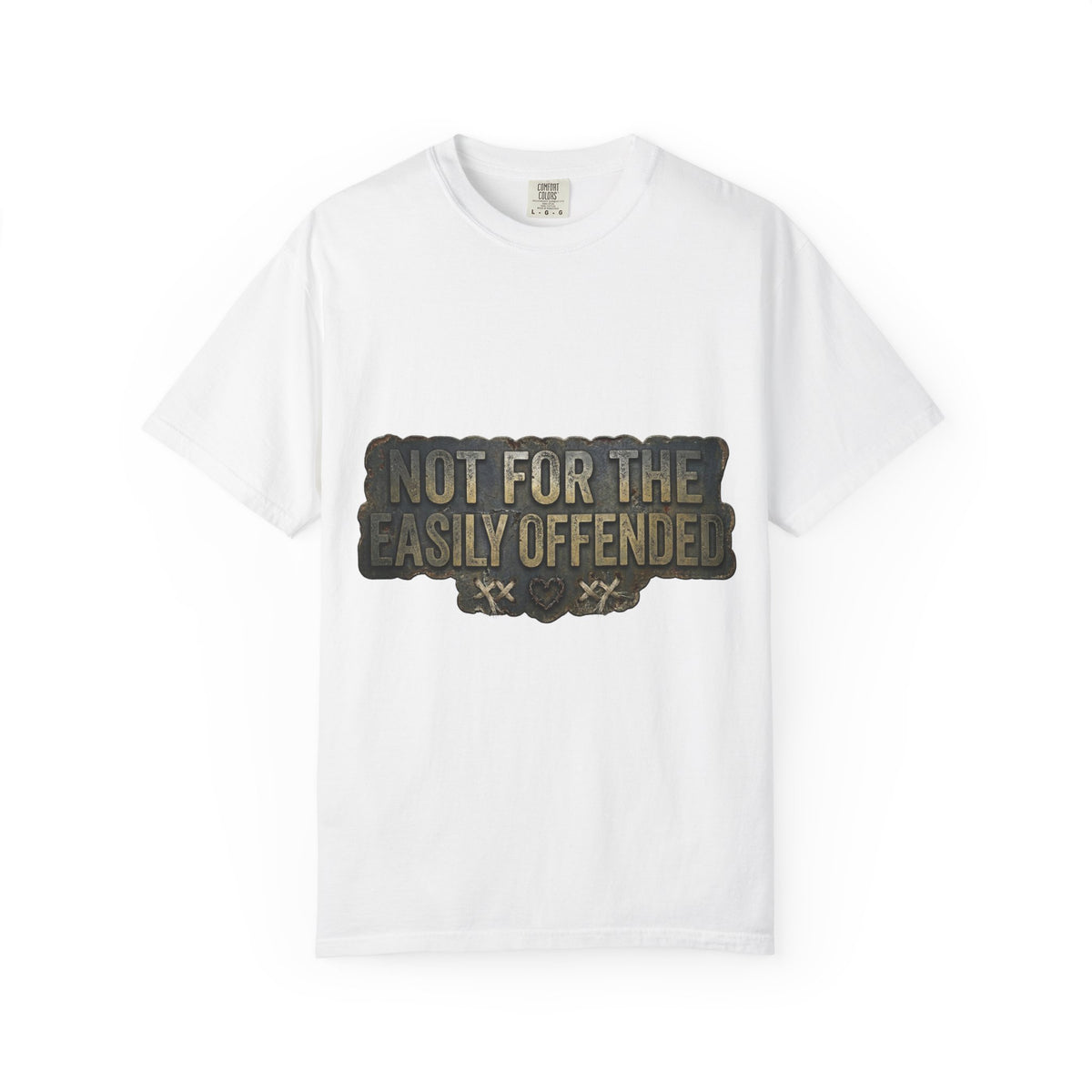 Color: White | Fair Warning Label | Garment-Dyed Tee — AttitudeShirts