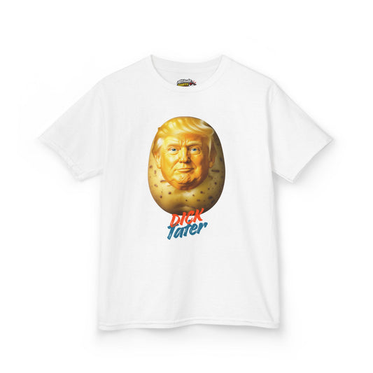 Color: White | Dick Tater Kids Tee