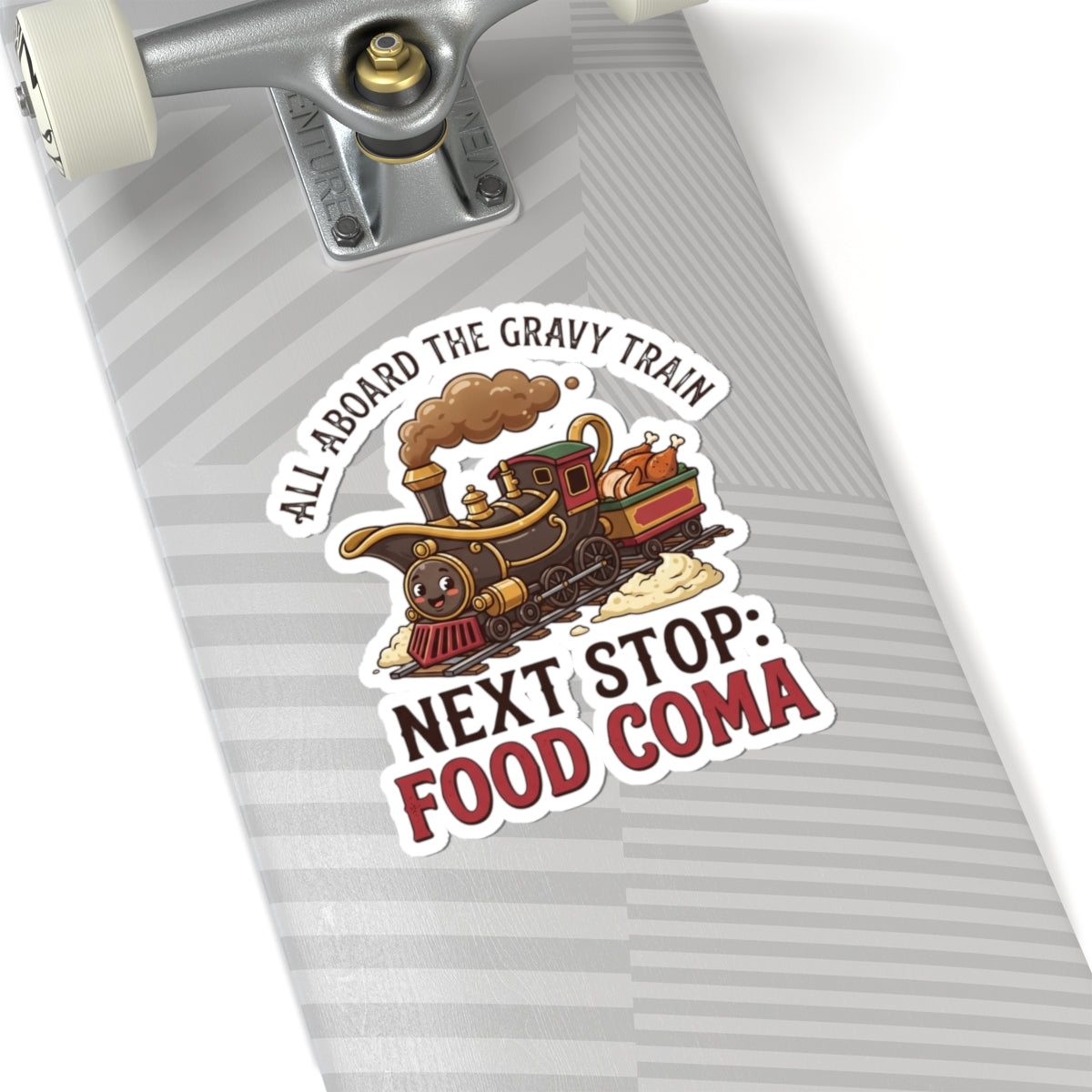 "Next Stop Food Coma" Sticker — Main