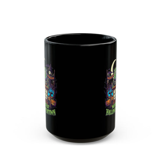 "Vote Monster For Mayor" Black Ceramic Mug