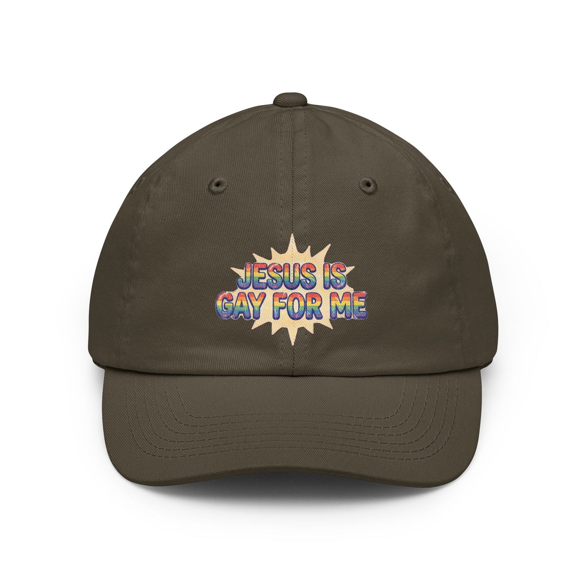 Color: Olive | Jesus is Gay For Me Cap