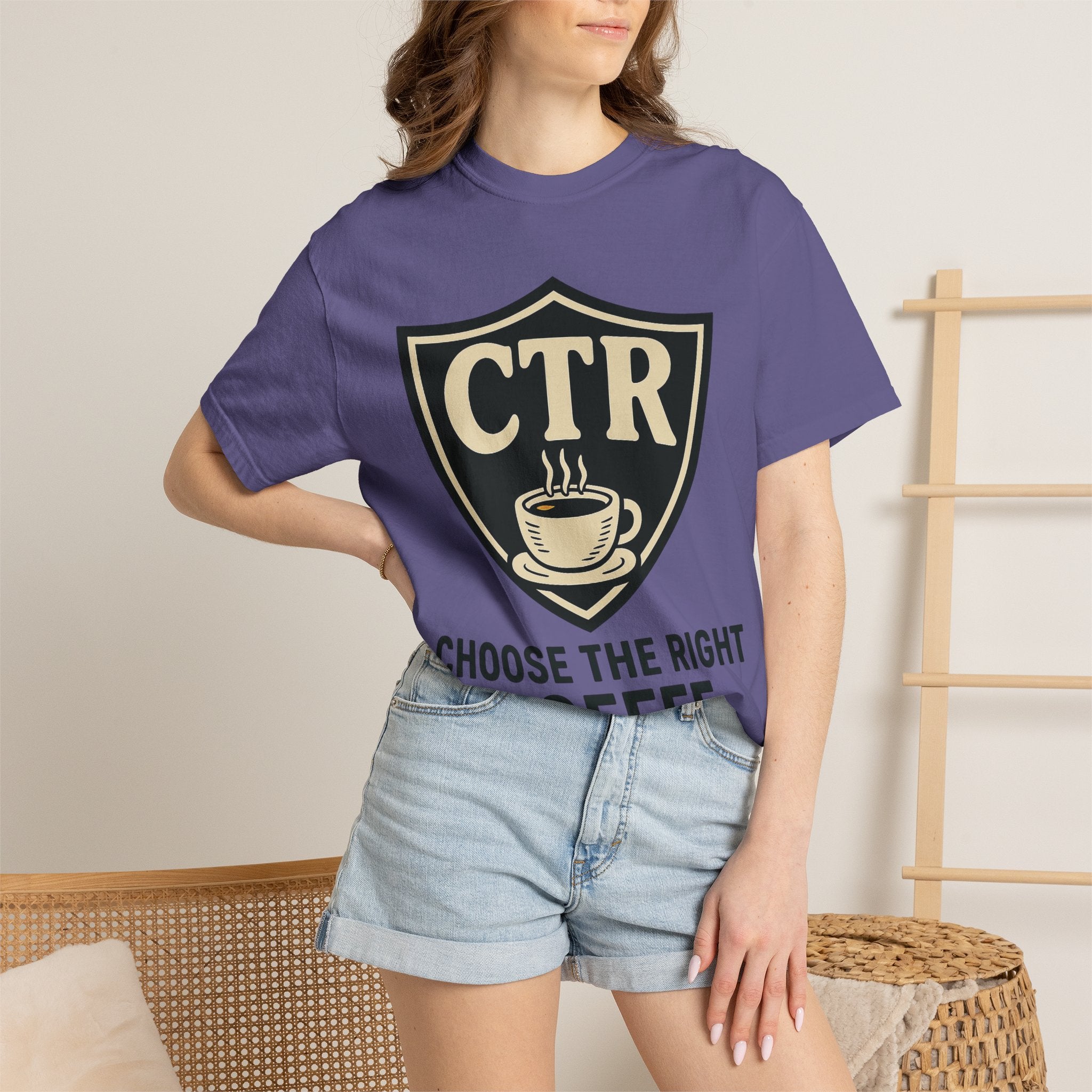 "CTR: Choose The Right... Coffee" Unisex Garment-Dyed T-shirt