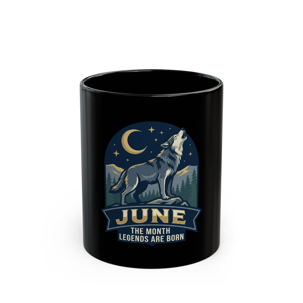 "June Legend" Black Ceramic Mug