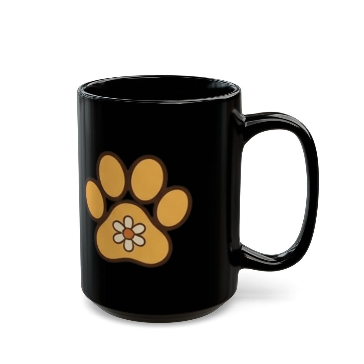 "Stay Golden & Bark On" Black Ceramic Mug — Graphic