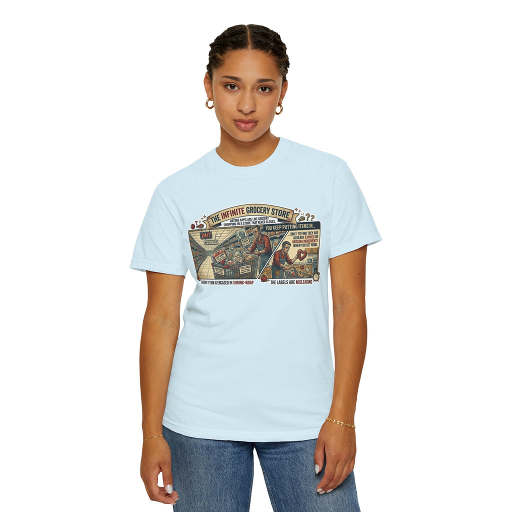 "Infinite Grocery Store" Unisex Garment-Dyed Tee