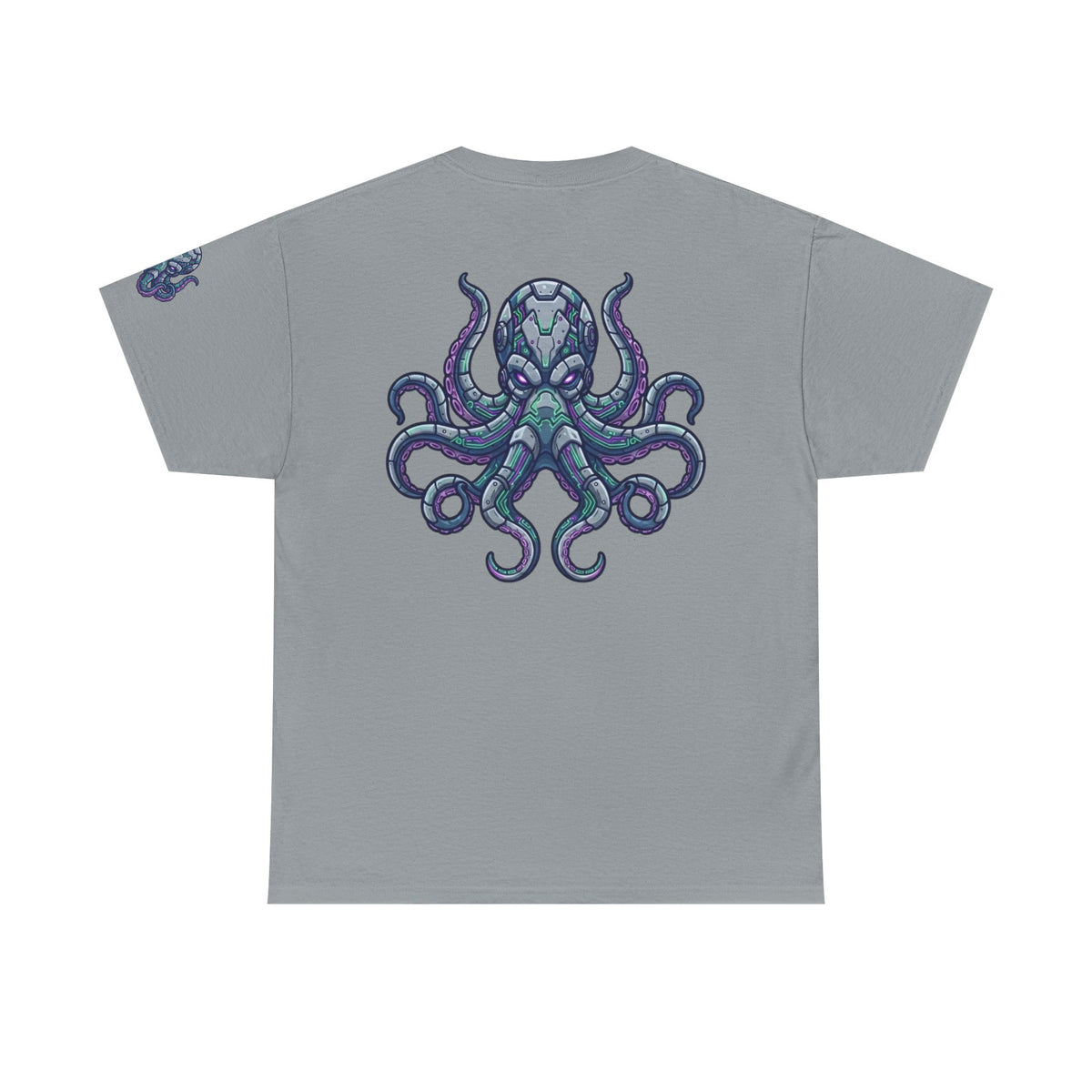 Color: Gravel | Cyber Octopus Premium Graphic Tee