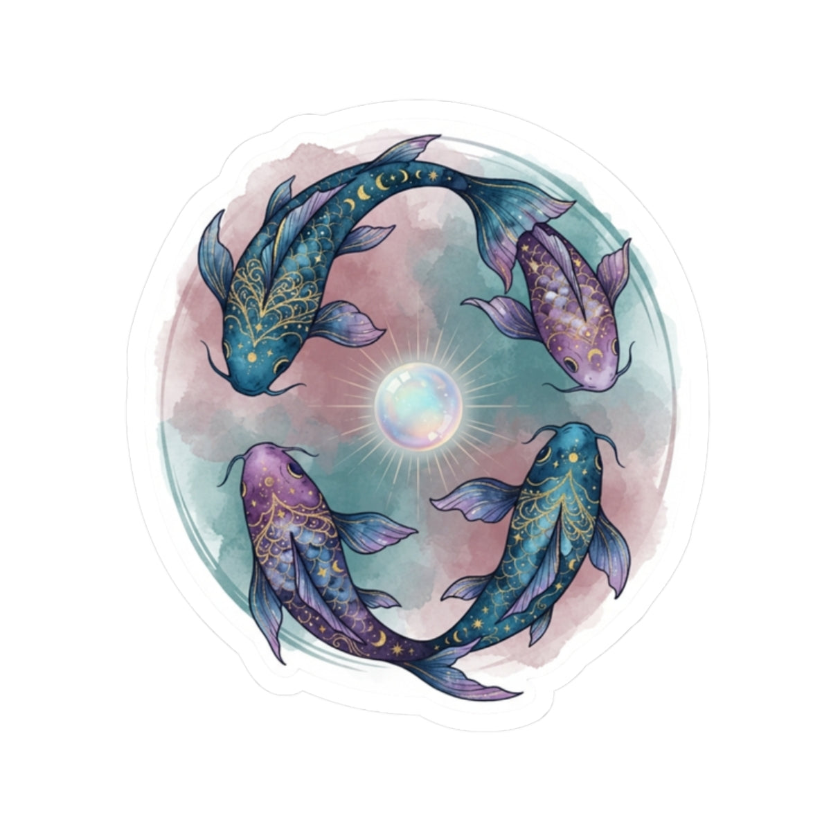"Pisces The Infinite Fish" Sticker — Main