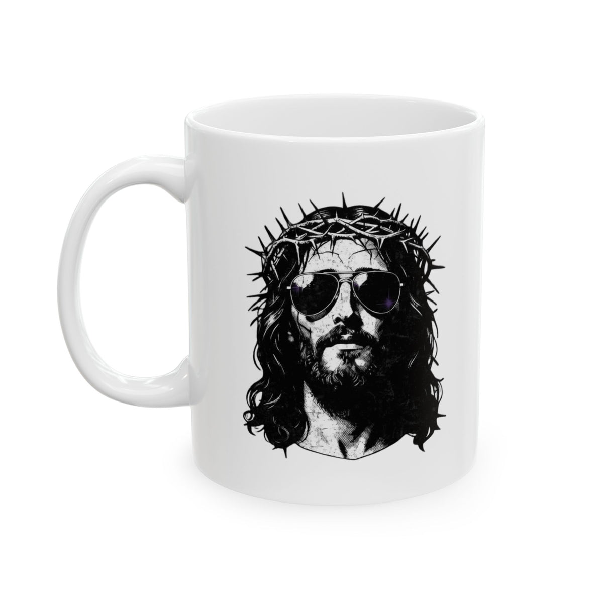 "Good Book Series - Son of A Virgin" White Ceramic Mug — Graphic