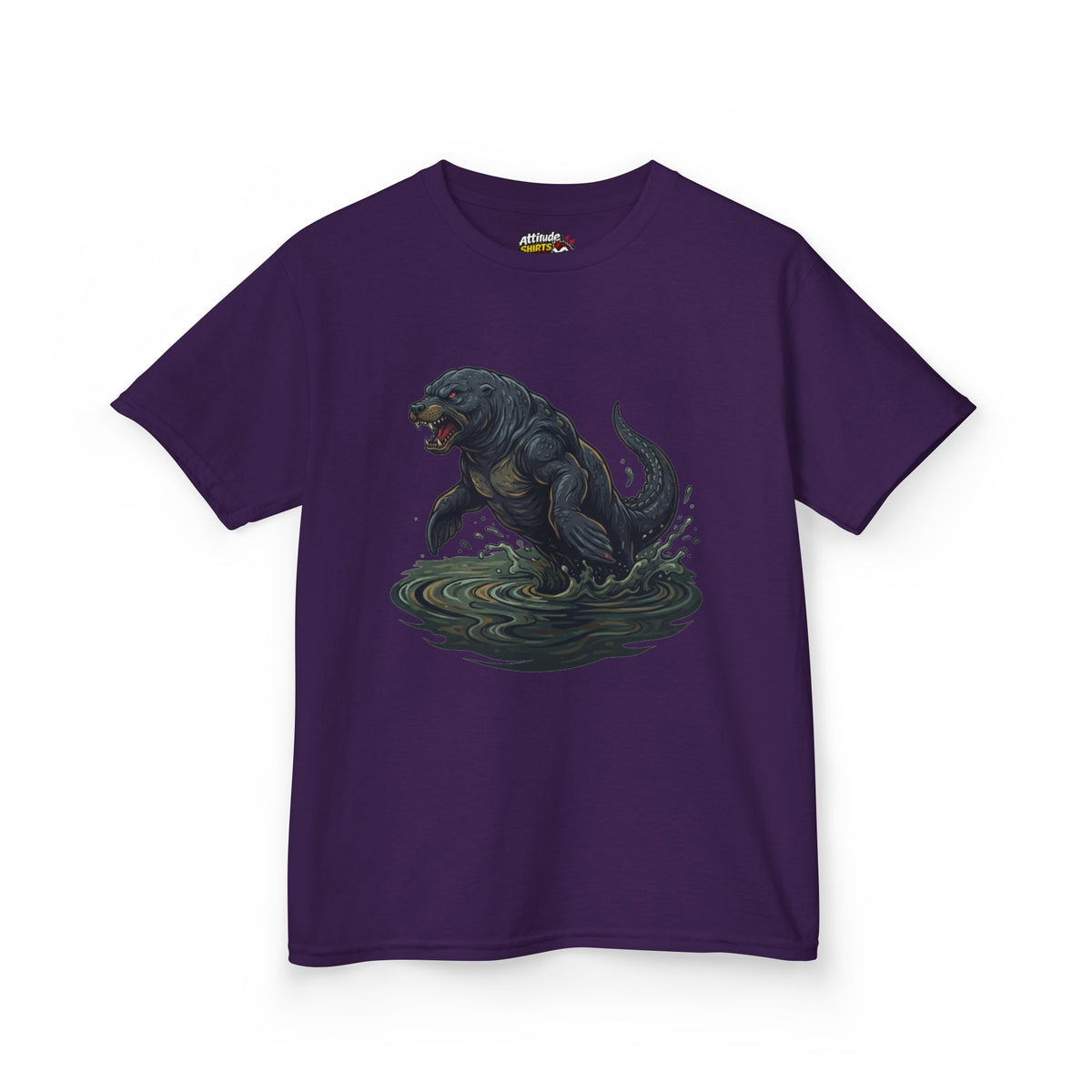 Color: Purple | Bunyip (Australian Aboriginal Mythology) Kids Tee