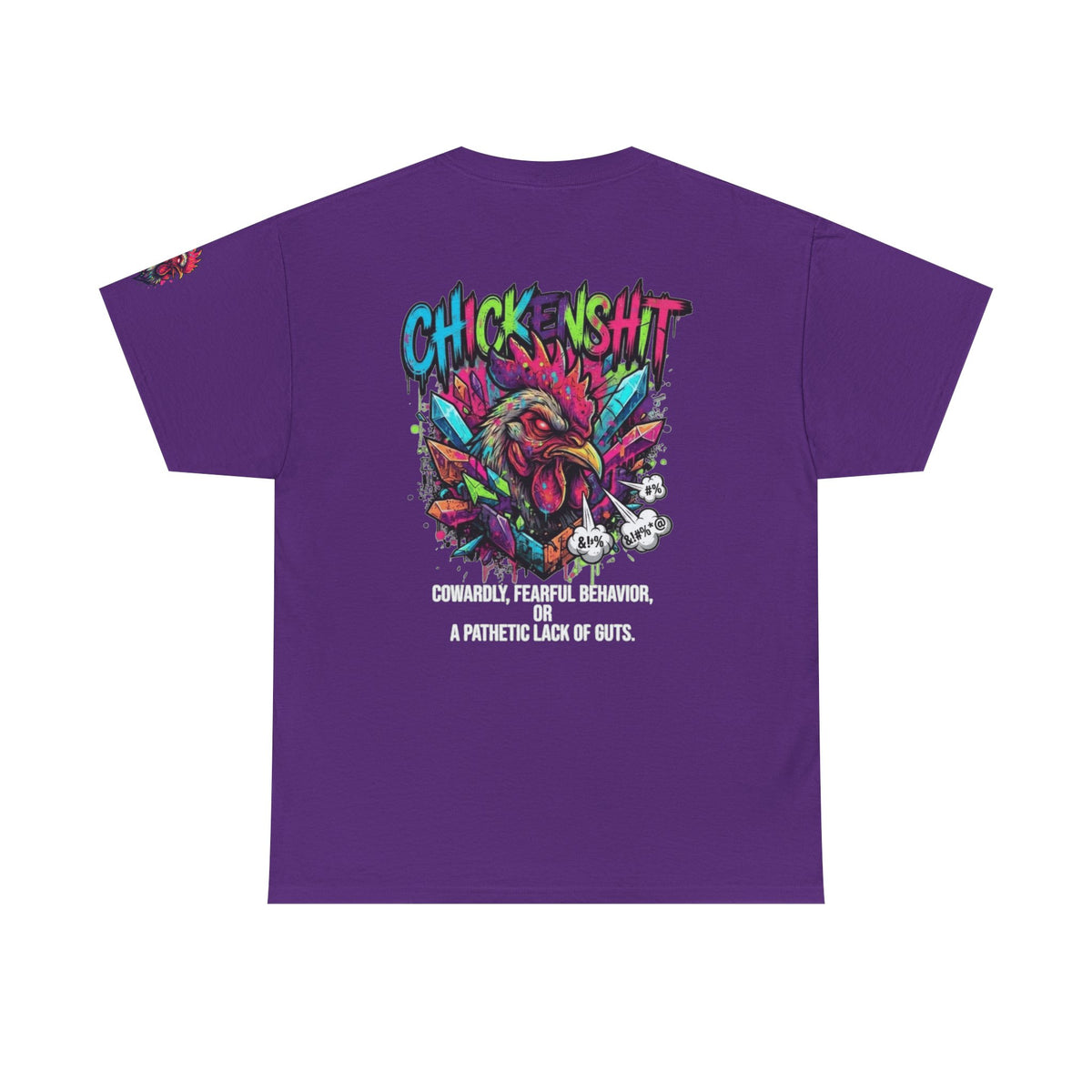 Color: Purple | Chickenshit Premium Graphic Tee