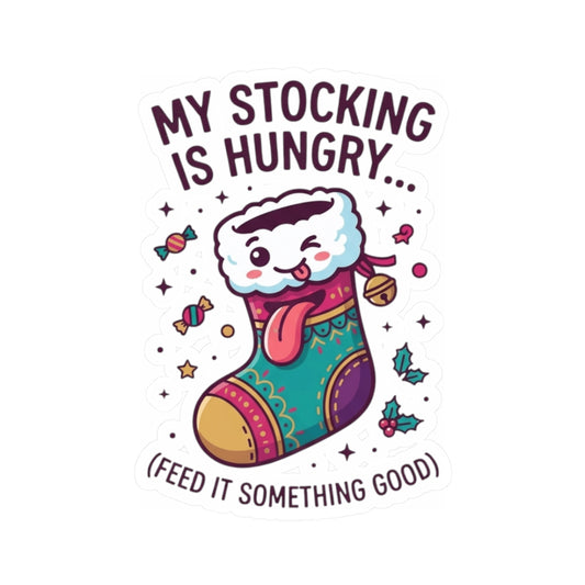 "My Stocking Is Hungry" Sticker — Main