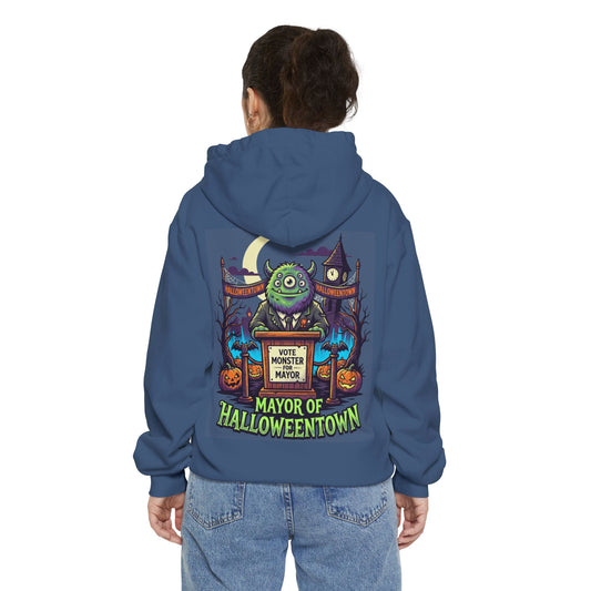 Color: True Navy | Vote Monster For Mayor Garment-Dyed Hoodie