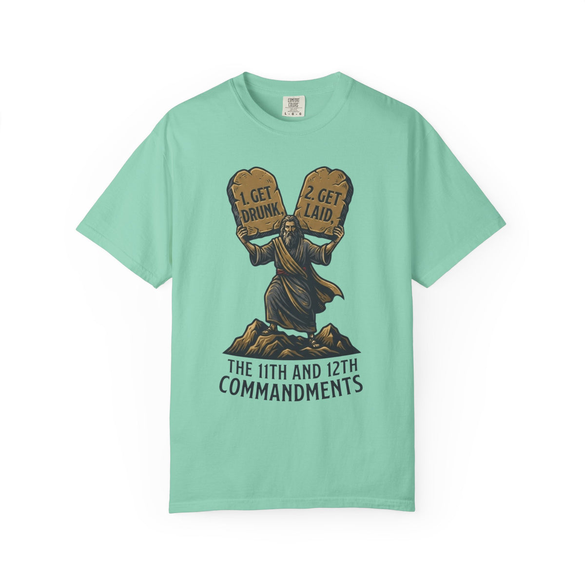 Color: Island Reef | 11th and 12th Commandment Unisex Garment-Dyed Tee