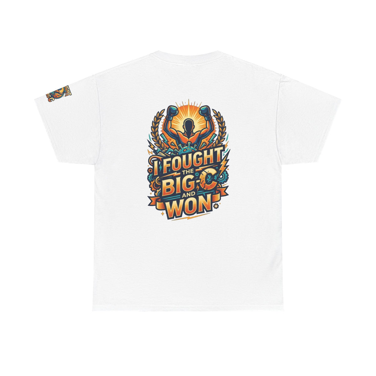 Color: White | I Fought The Big C and Won Premium Graphic Tee