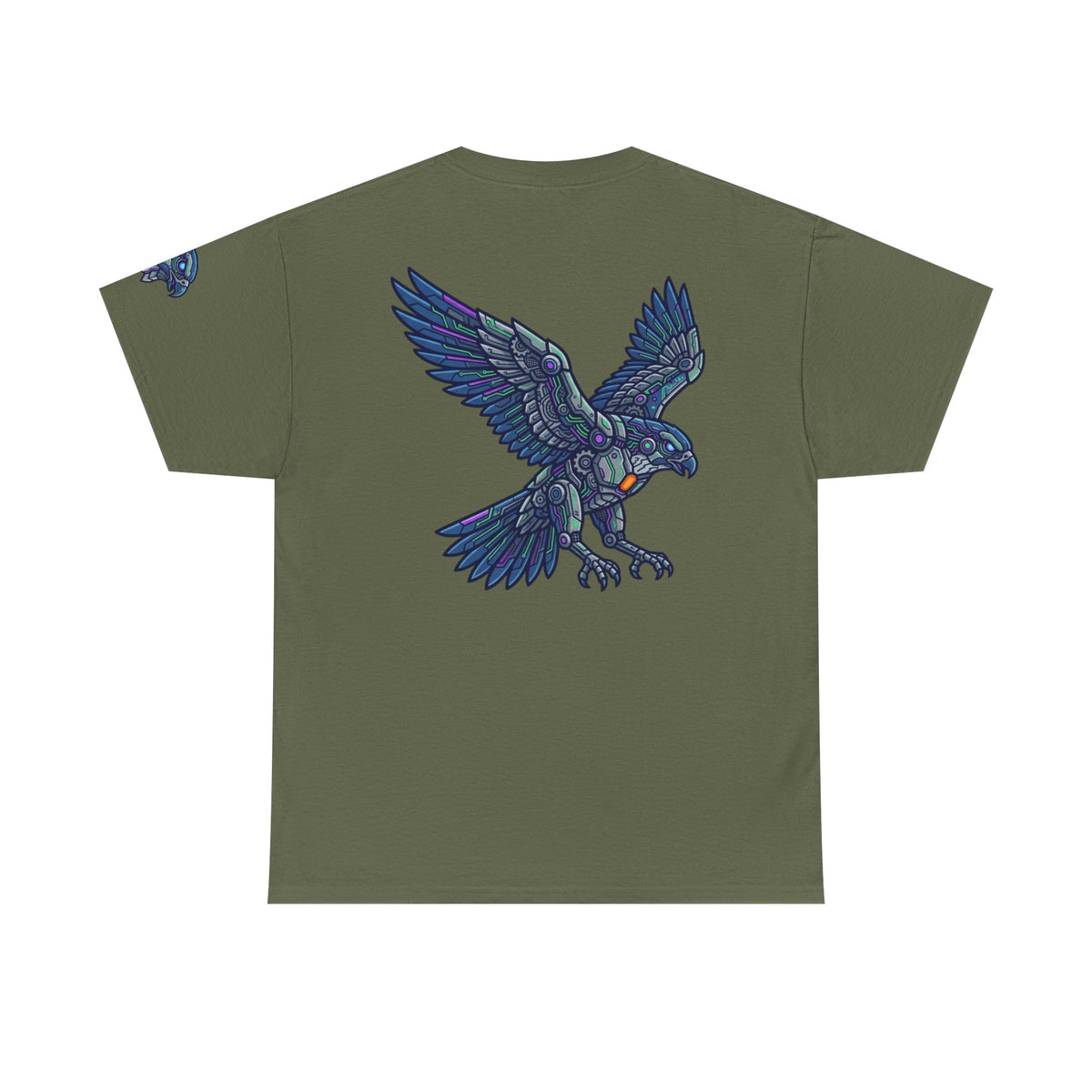 Color: Military Green | Cyber Eagle Premium Graphic Tee