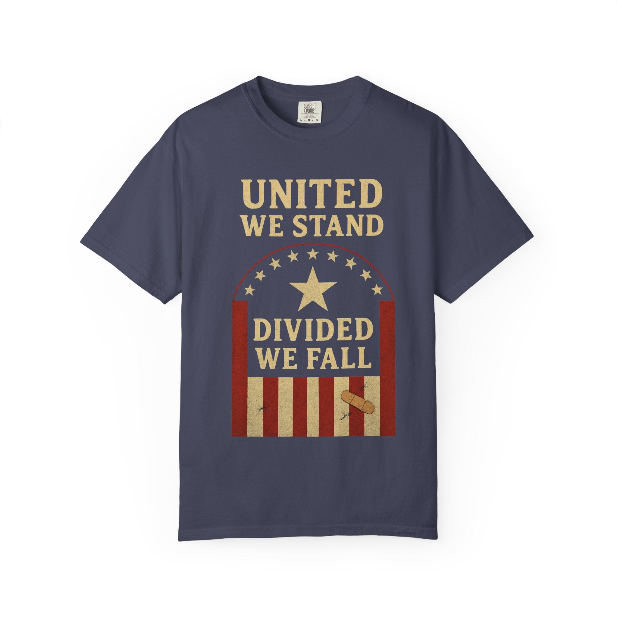 "Divided We Fall" Unisex Garment-Dyed T-shirt