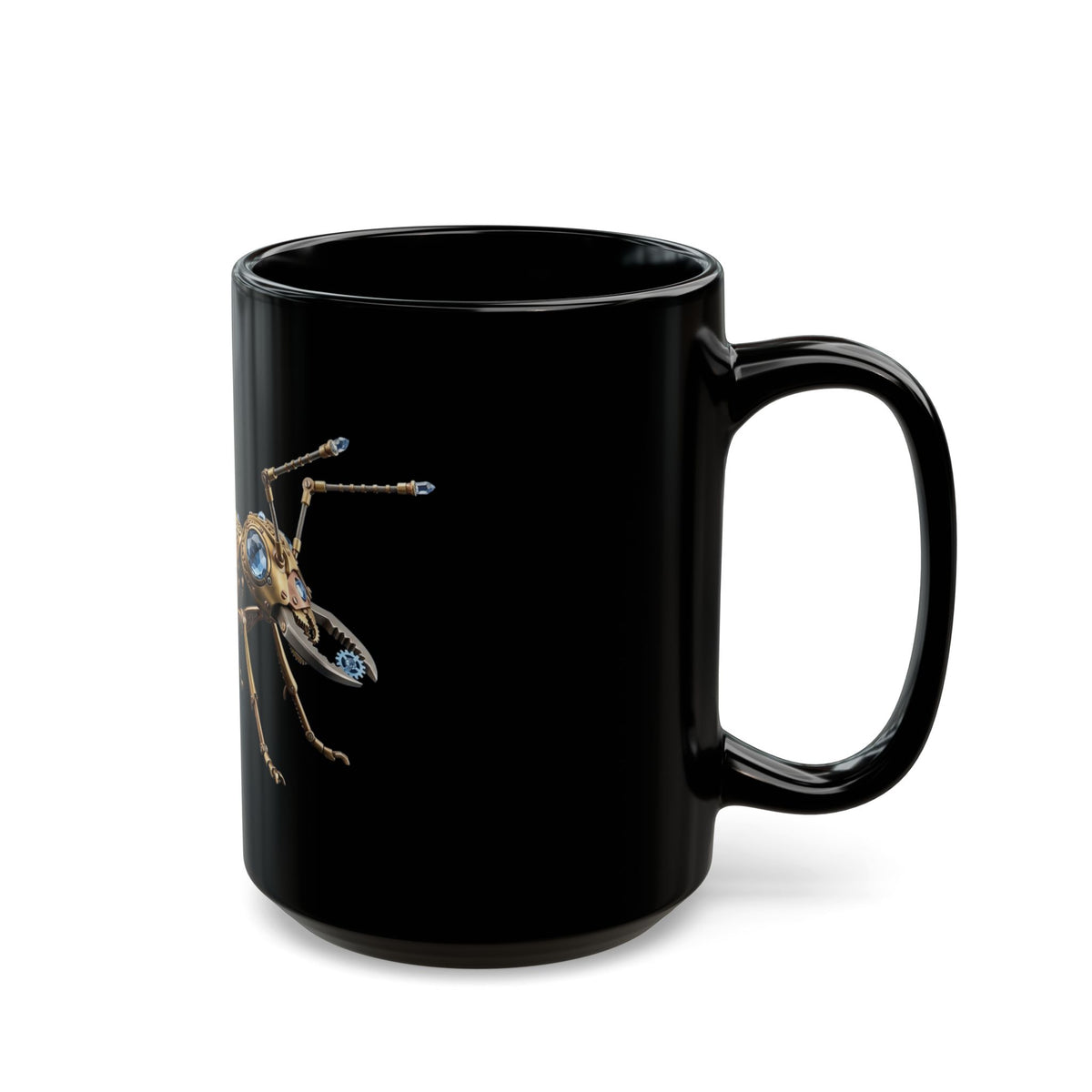 "Cyber Ants" Black Ceramic Mug — Graphic