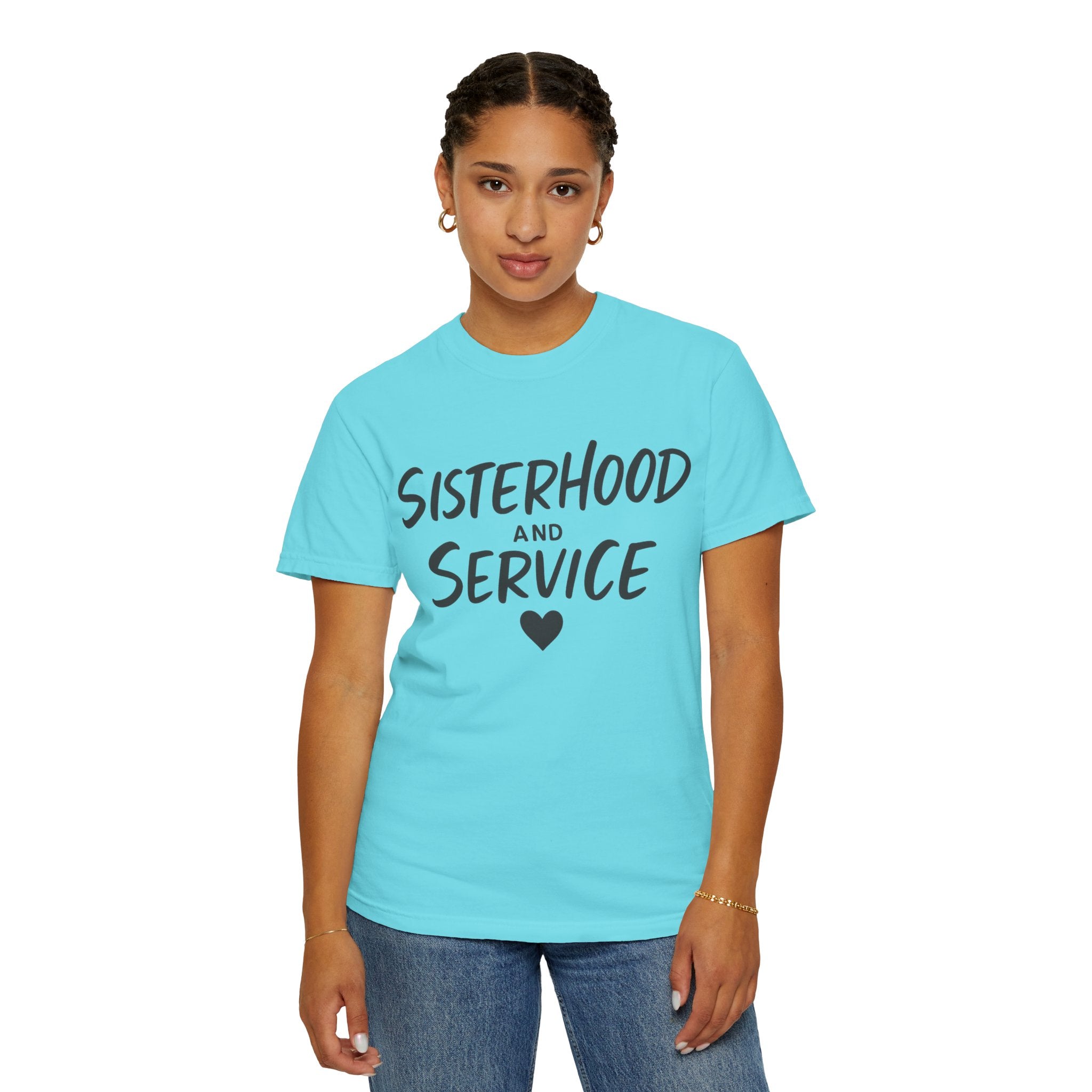 "Sisterhood and Service-2" Unisex Garment-Dyed T-shirt