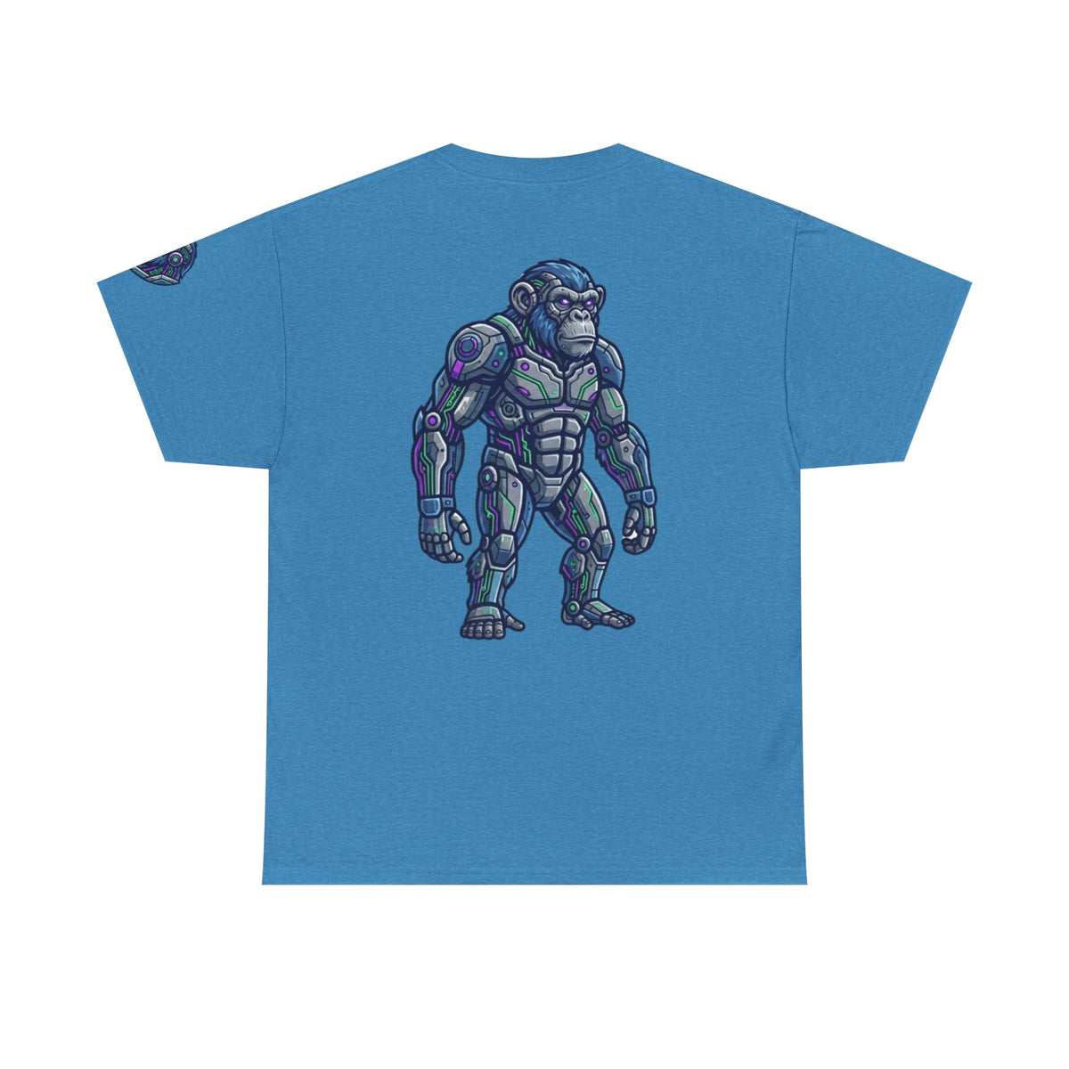 Color: Heather Sapphire | Cyber Chimp Premium Graphic Tee