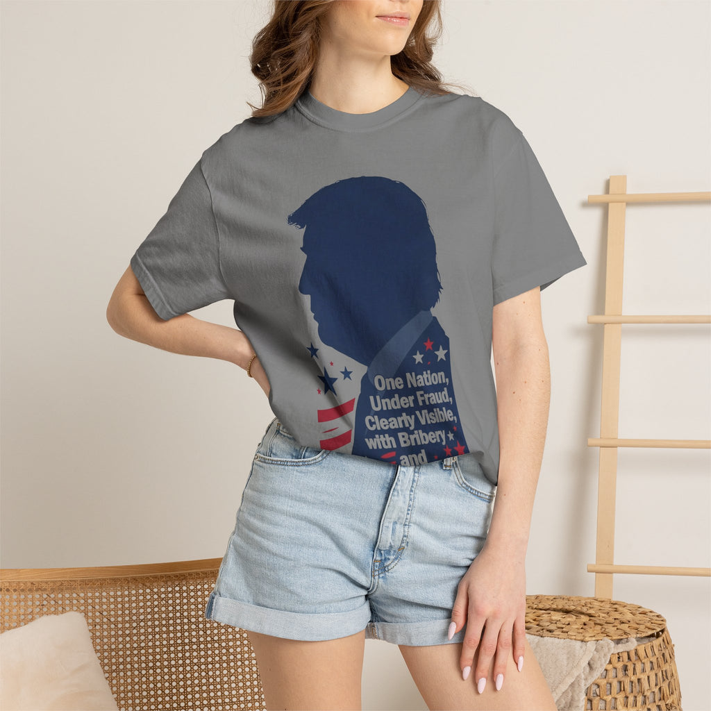 One Nation Under Fraud | Garment-Dyed Tee — AttitudeShirts