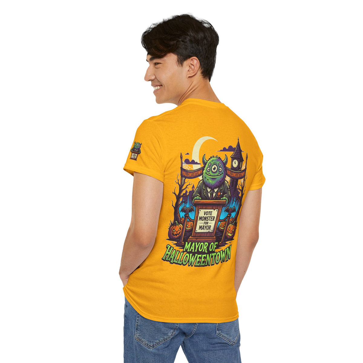 Color: Gold | Vote Monster For Mayor Premium Graphic Tee