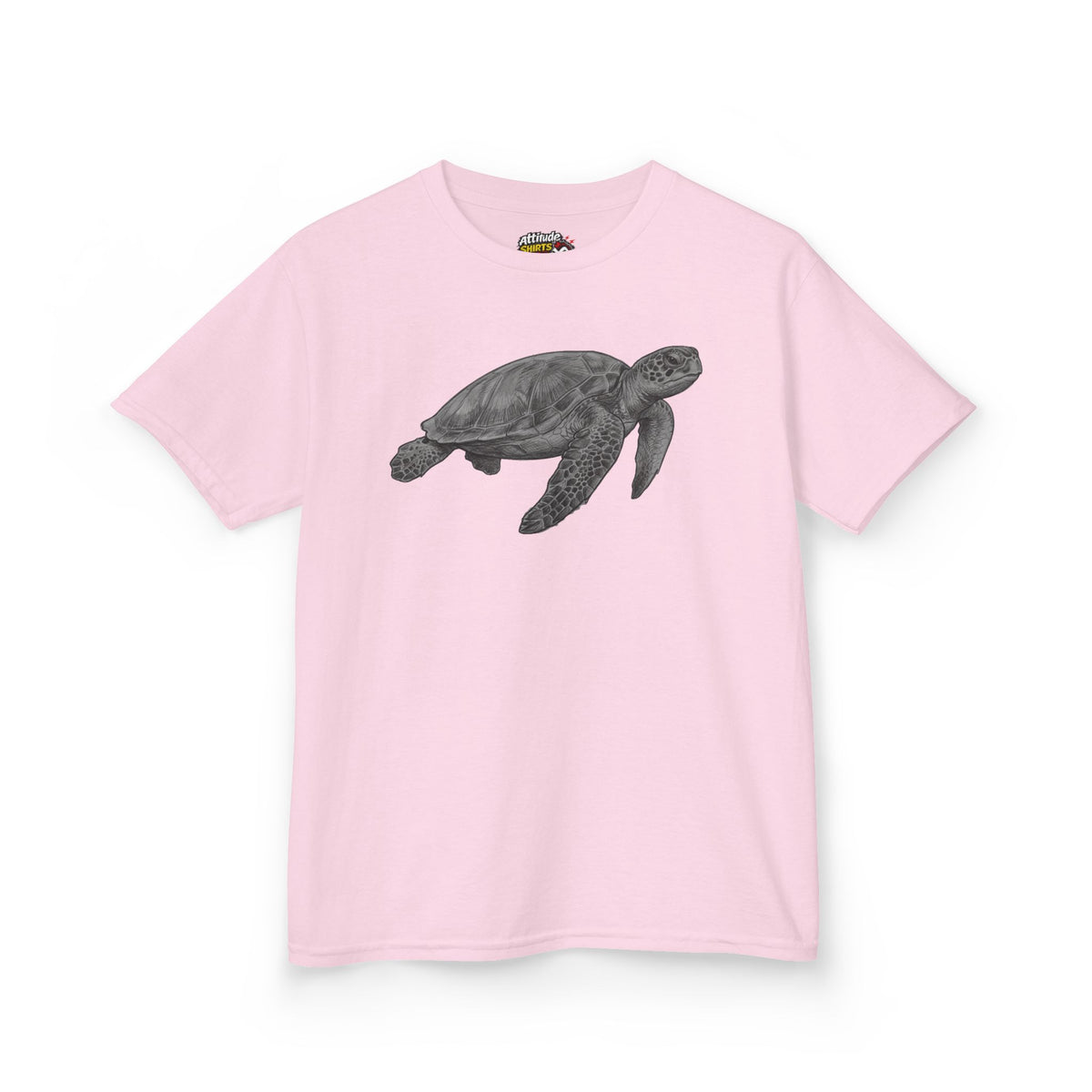 "Pencil Sketch Art Sea Turtle" Kids Tee