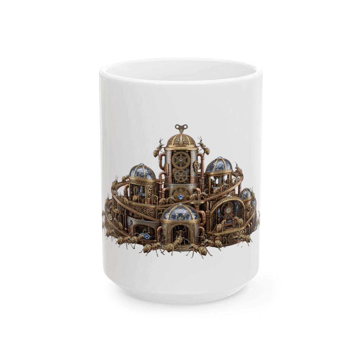 "Cyber Ants" White Ceramic Mug