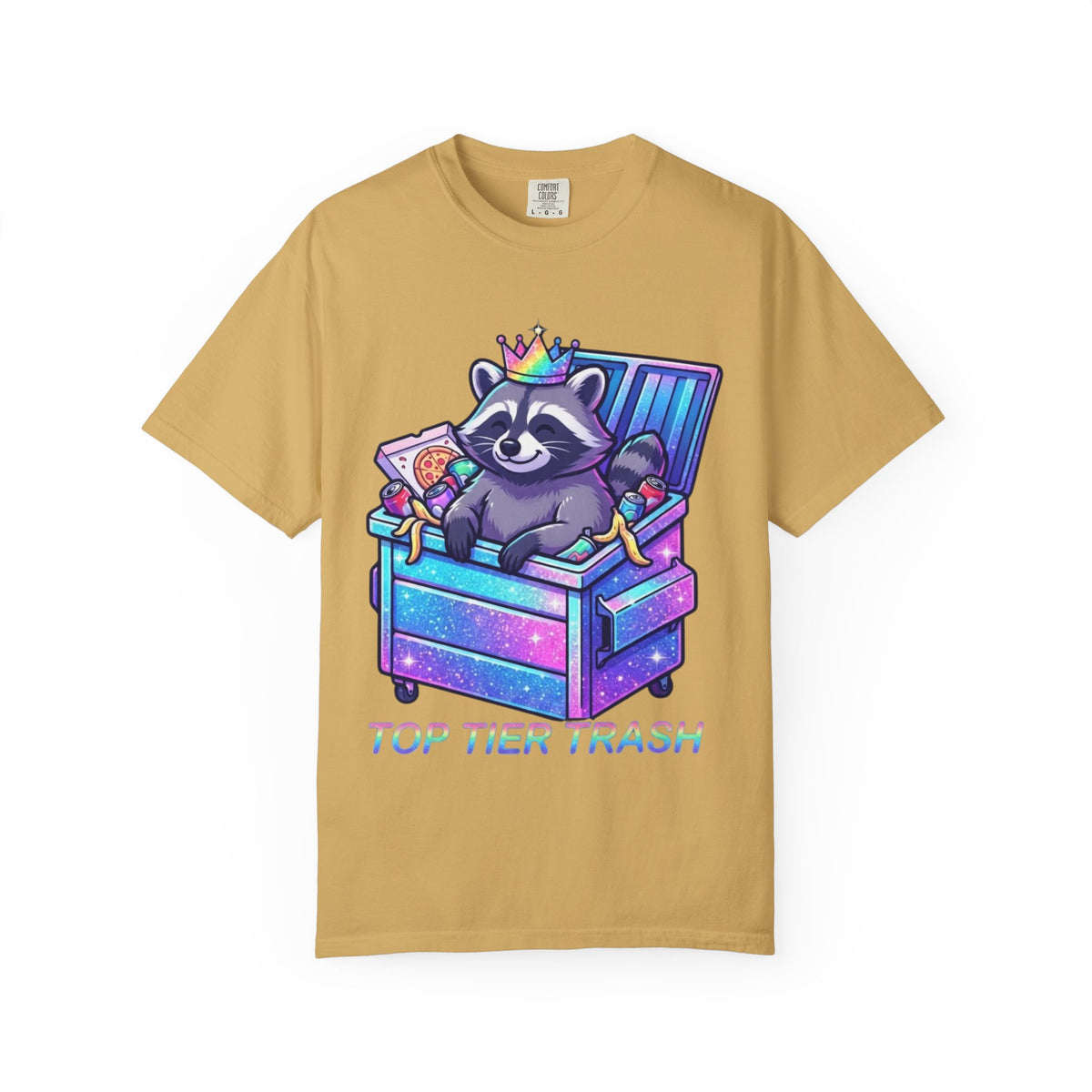 Color: Mustard | Top Tier Trash Unisex Garment-Dyed Tee
