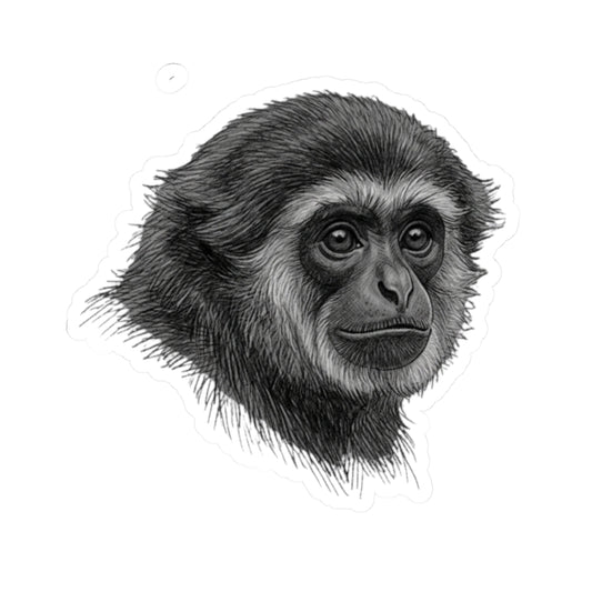 "Pencil Sketch Art Gibbon" Sticker