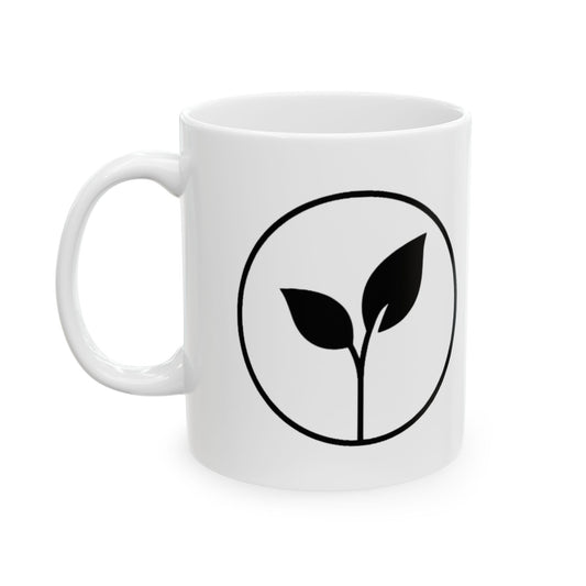 "Seedling" White Ceramic Mug — Graphic