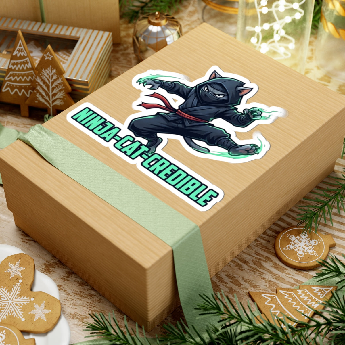"Ninja Cat Credible" Sticker — Main