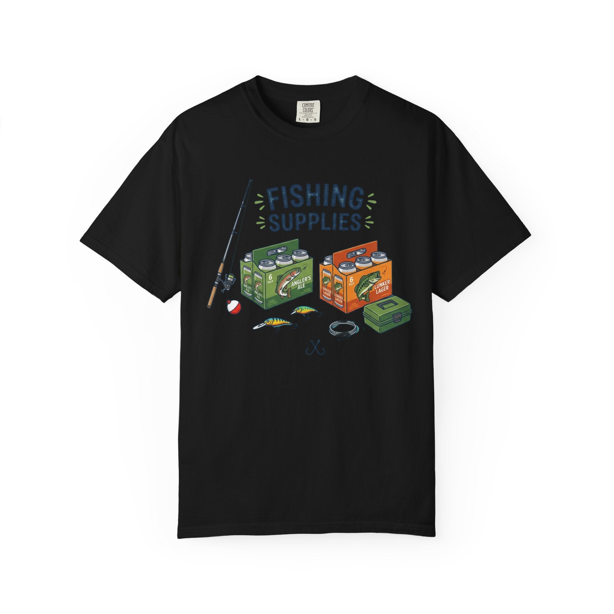 "Fishing Supplies" Unisex Garment-Dyed Tee