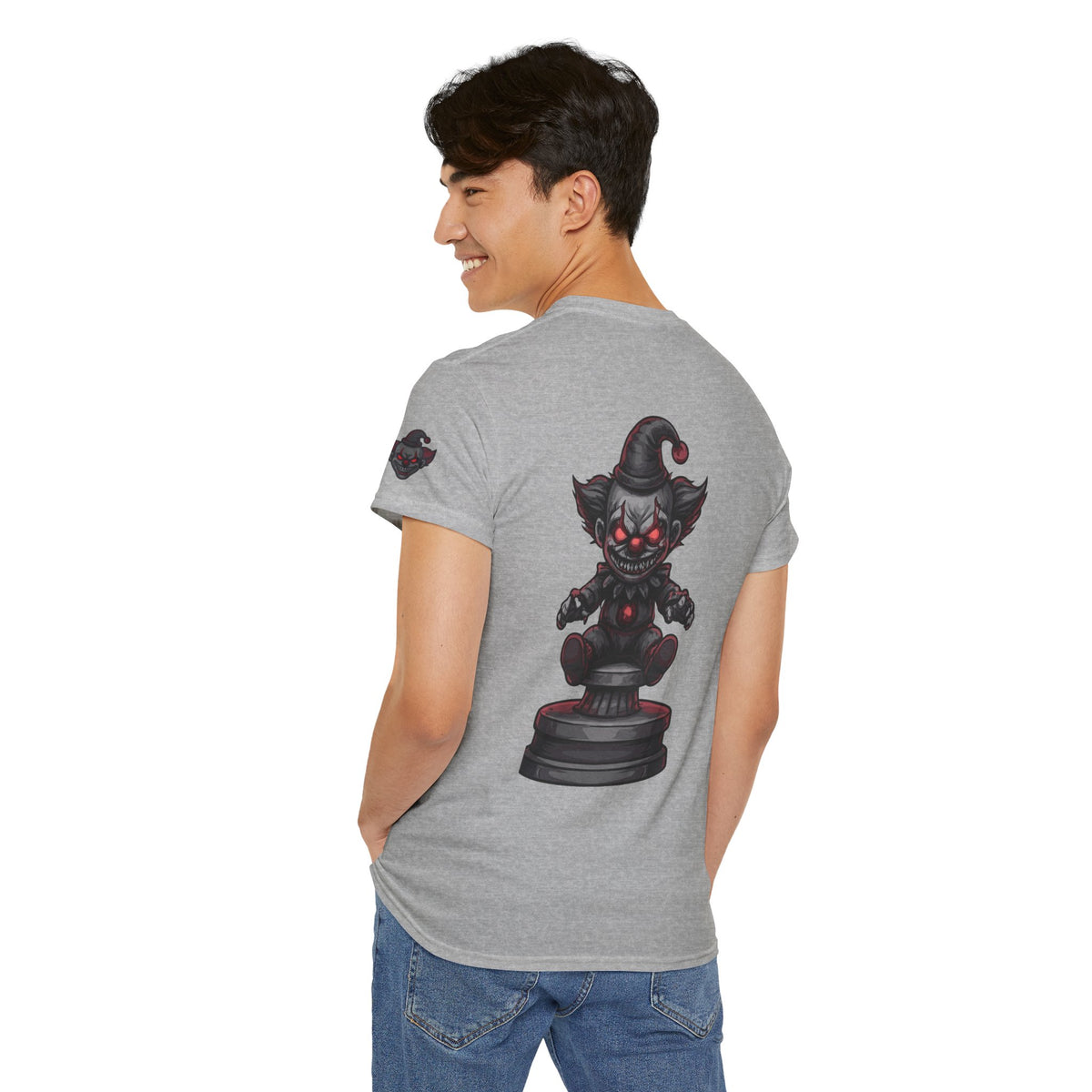 Color: Sport Grey | Nightmare Clown Premium Graphic Tee