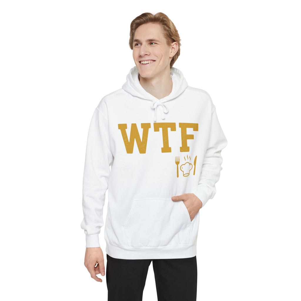 Hangry AF: WTF Where's The Food | Garment-Dyed Hoodie — AttitudeShirts