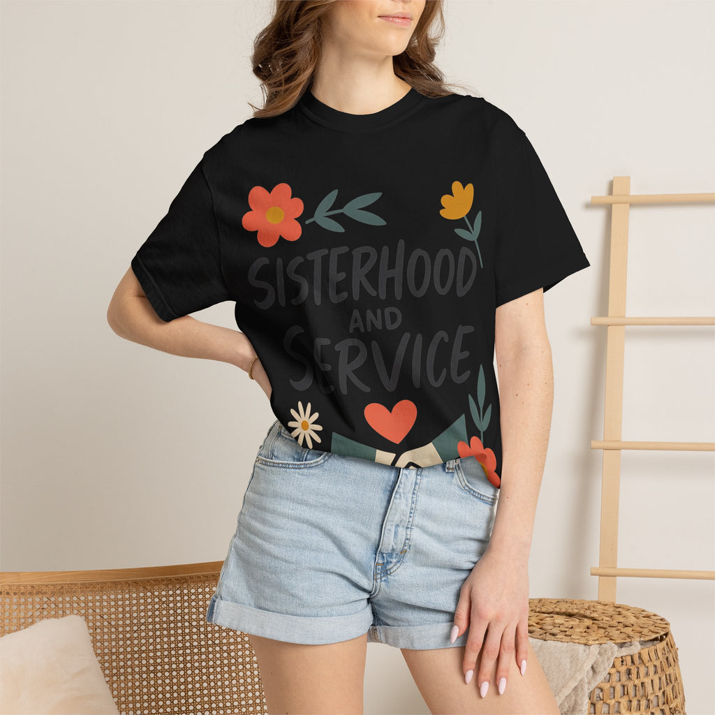 "Sisterhood and Service" Unisex Garment-Dyed T-shirt