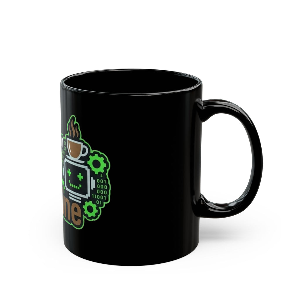 "Trained on Sarcasm" Black Ceramic Mug