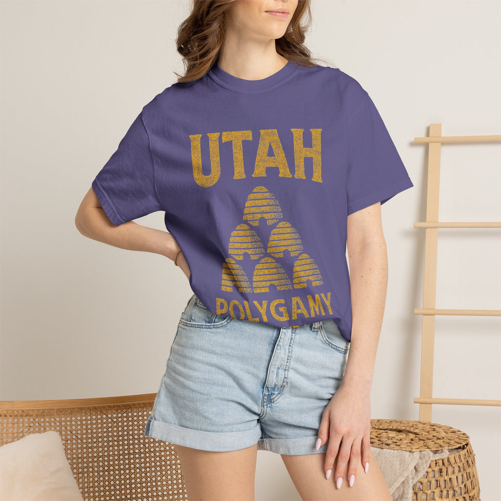 "Utah Polygamy - When One Isn't Enough" Unisex Garment-Dyed T-shirt