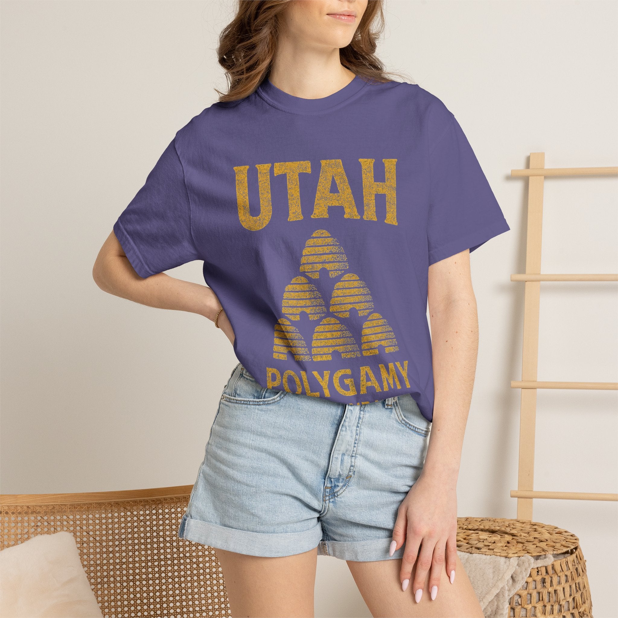 "Utah Polygamy - When One Isn't Enough" Unisex Garment-Dyed T-shirt